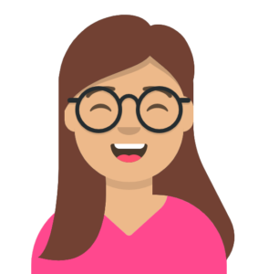 dessin de femme à lunettes représentant un personnage